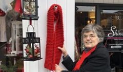 red scarf cover