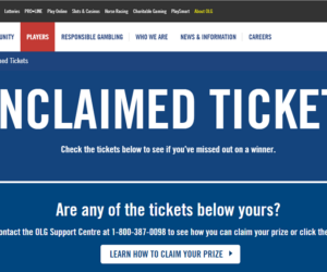 unclaimed lotto ticket