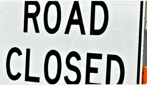 closed road sign