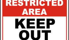 restricted area sign 2