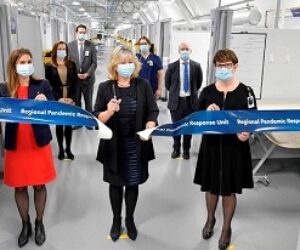 PRU ribbon cutting front