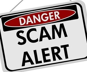 scam sign front