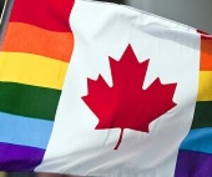 Toronto,,Ontario,,Canada,-,July,3:,Canadian,Pride,Flag,With
