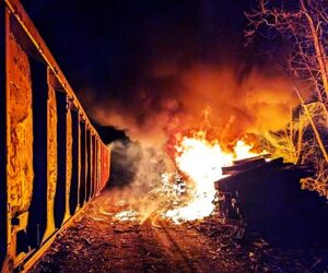 rail ties fire