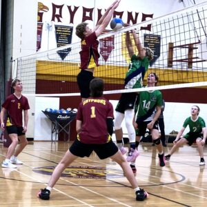 GUTSY GRYPHONS GRAB GBSSA VOLLEYBALL CHAMPHIONSHIP OVER LE CARON, TO ADVANCE TO OFSSA NEXT WEEK AT HOME