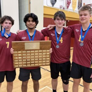 GUTSY GRYPHONS GRAB GBSSA VOLLEYBALL CHAMPHIONSHIP OVER LE CARON, TO ADVANCE TO OFSSA NEXT WEEK AT HOME