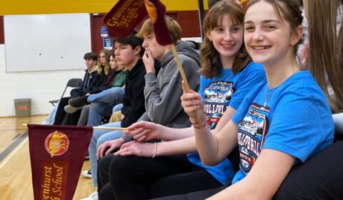 GHS had its share of fans who could be repeatly heard cheering for the home team shouting "Go Gryphons go!"