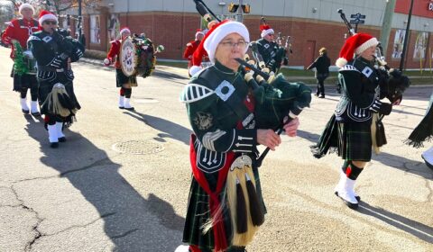 Bracebridge's legion pipe band and Gravenhurst colour guard led the parade.