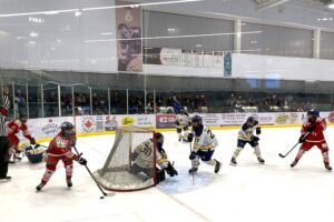 Sam Litt, who had the first goal, looks to get his teamates on the board. Sam Litt, who had the first goal, looks to get his teamates on the board.