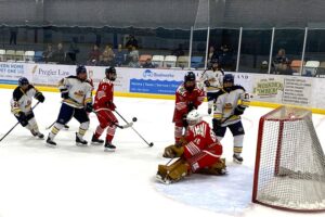 Kyle Downey faced 42 shots, allowing only one Otter goal. Kyle Downey faced 42 shots, allowing only one Otter goal.
