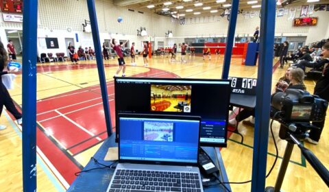 Live streaming in three of the four schools were watched across the province, including this game in Bracebridge.