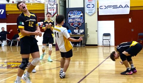 The losing Panthers did get to celebrate several good points in the final set.