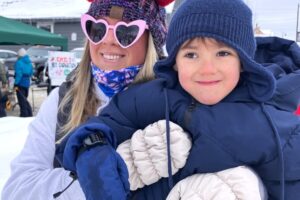 Cool shades Joanna Sherar and son Theodore. Cool shades Joanna Sherar and son Theodore.