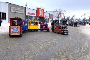 All aboard the sweetest little train in town. All aboard the sweetest little train in town.