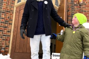 Like father like son checking out events. Like father like son checking out events.