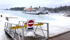Wet ice is a sign of what dangers lurk in the waters across Muskoka this weekend.