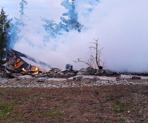 cottage fire flames
