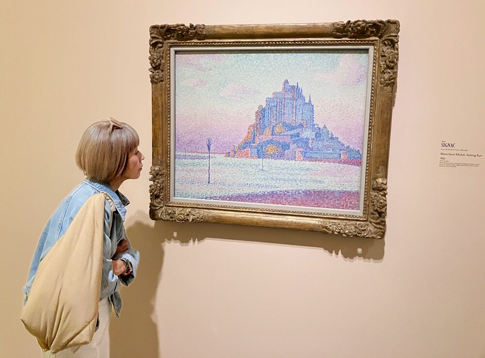 In 1897 Paul Signac made a series of seven paintings of Mont Saint-Michel, a medieval monastery on the Normandy coast in northwestern France. In 1897 Paul Signac made a series of seven paintings of Mont Saint-Michel, a medieval monastery on the Normandy coast in northwestern France.