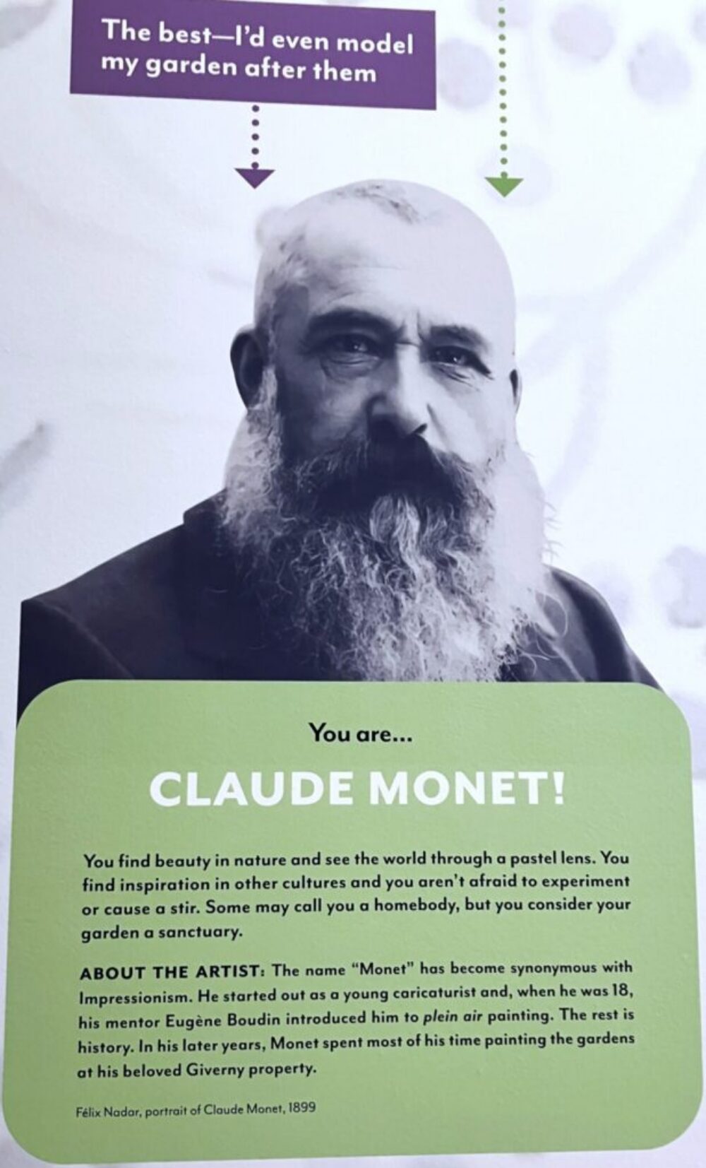 Monet was a leading light of the Impressionism period. Monet was a leading light of the Impressionism period.